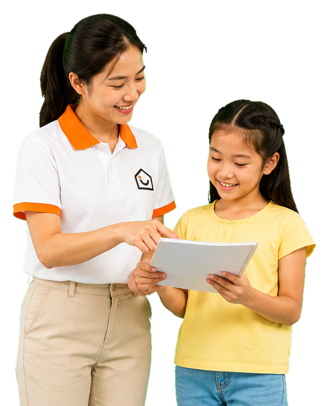 Helper Provider tutor helping a young student
